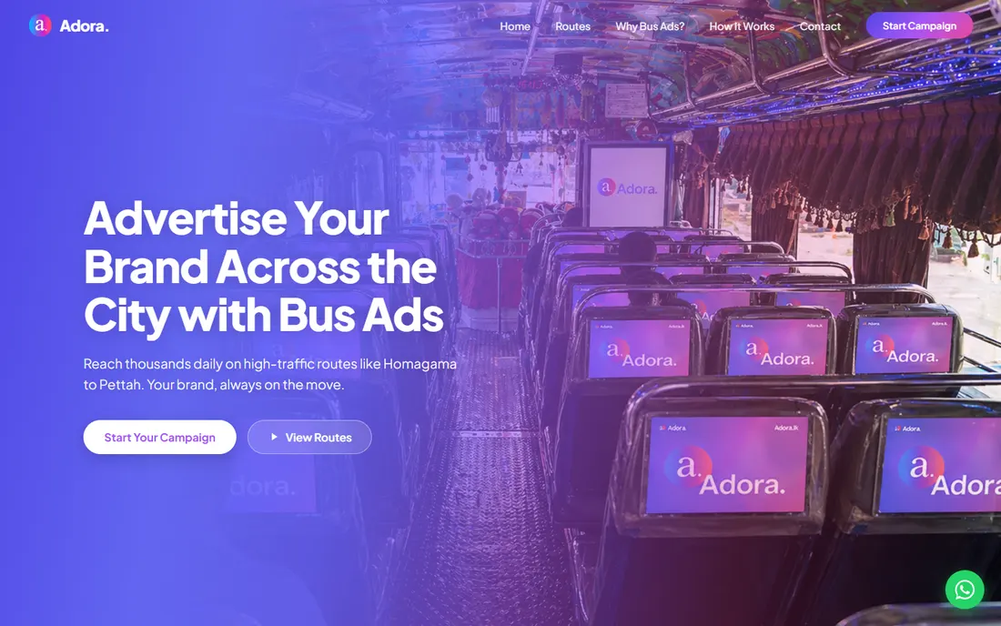 Adora Media — website frames