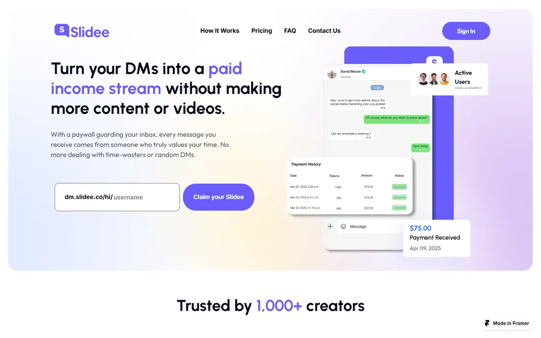 Slidee — website frames